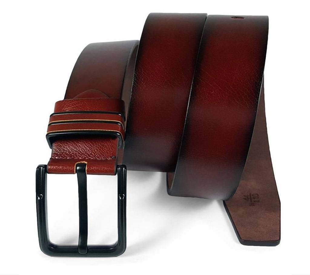 Chocolate Leather Belt for Men-0224BLT