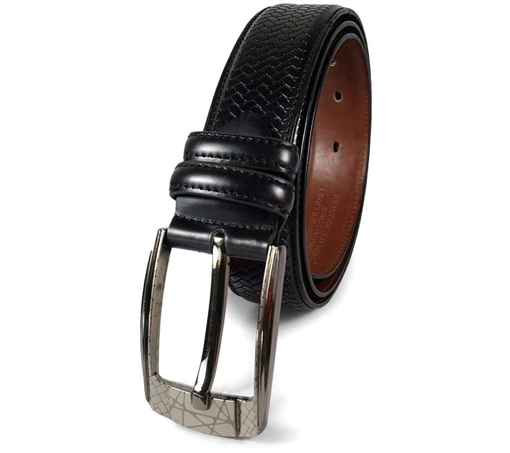 Black Leather Belt for Men-0225BLT