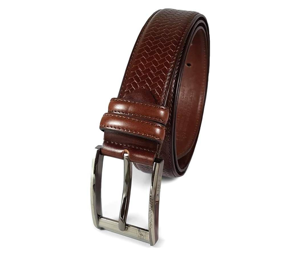 Chocolate Leather Belt for Men-0226BLT