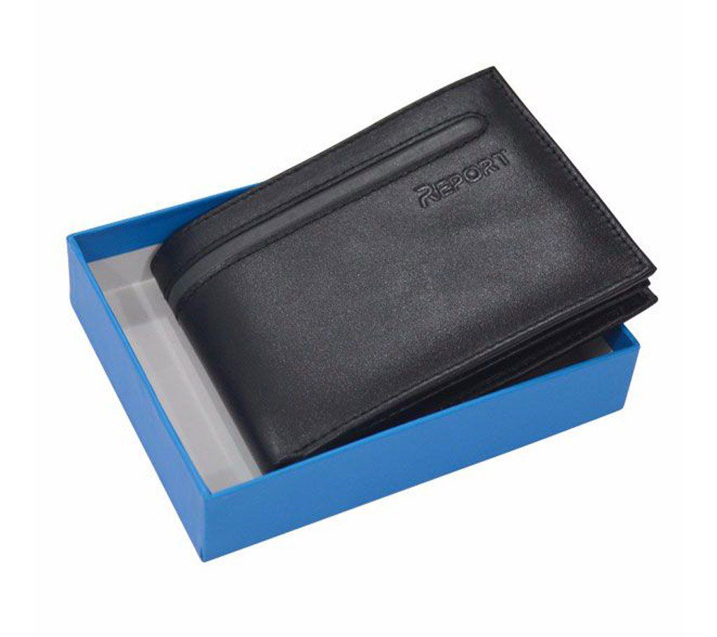 Gent's black color leather wallet 