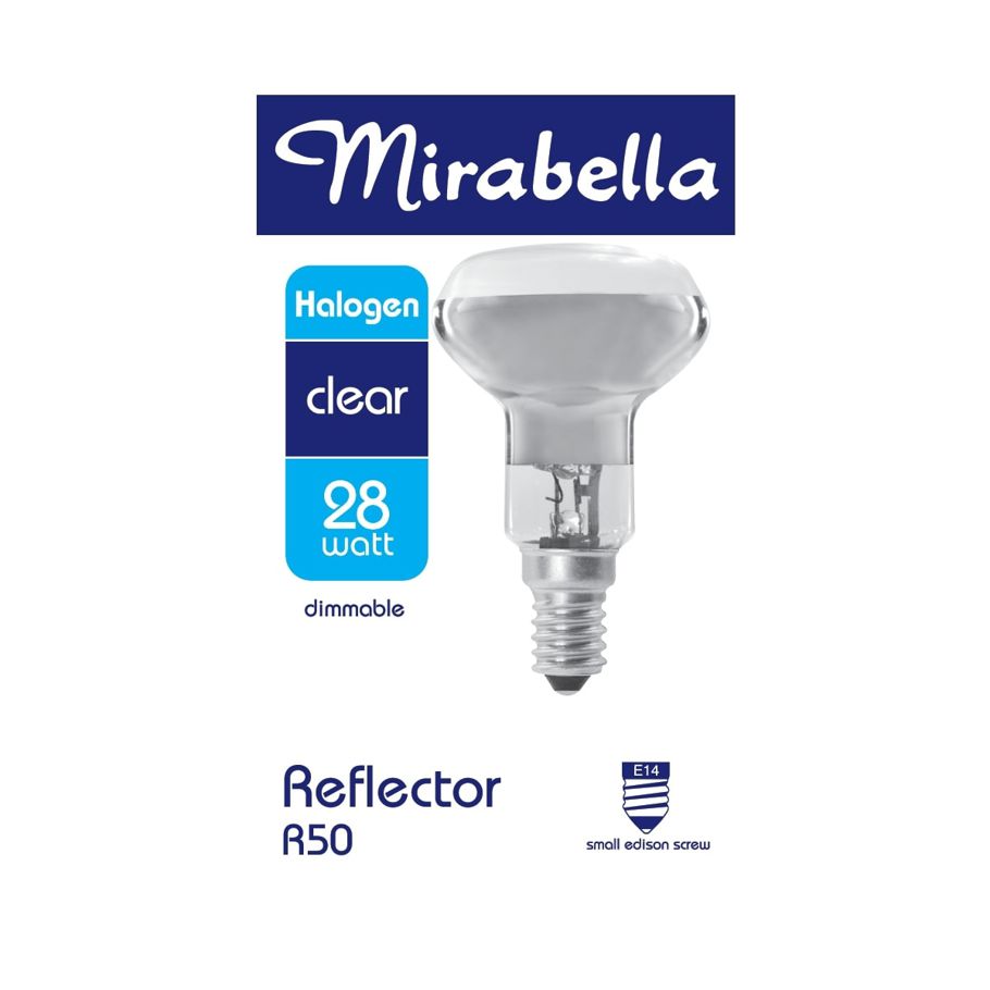 Mirabella E14 28W R50 Dimmable Halogen Reflector Bulb