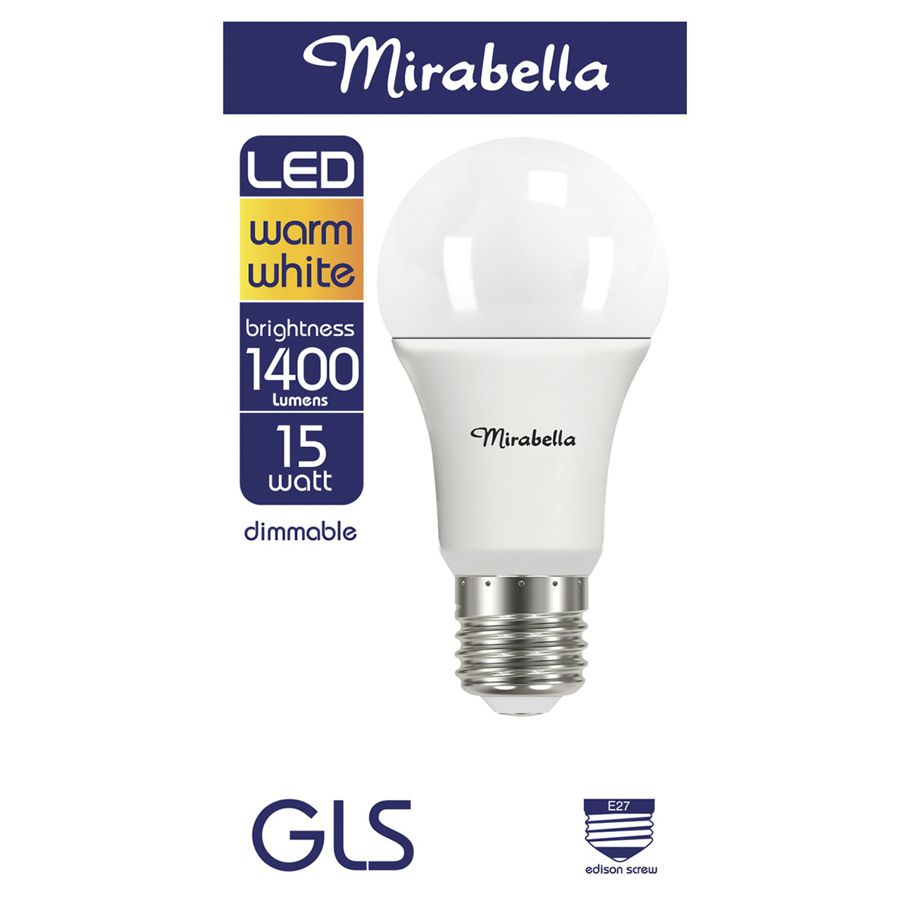 Mirabella LED Warm White 15W GLS Bulb