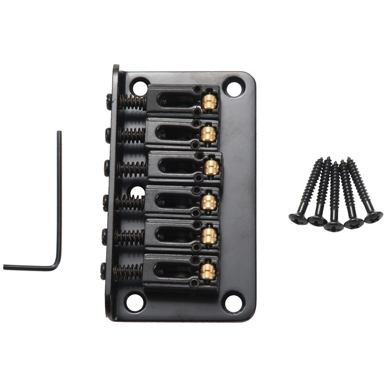 Hardtail Guitar Bridge Body Through for 6 String Electric Parts