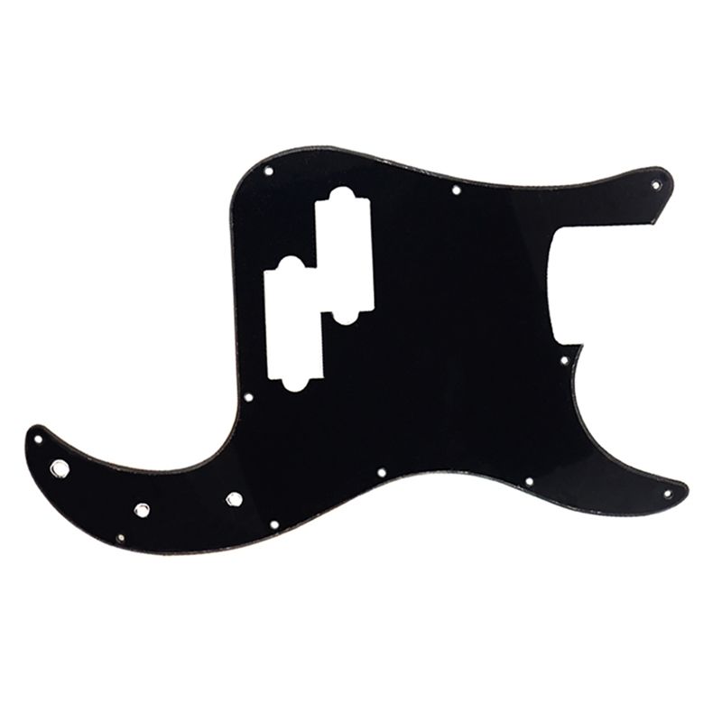 Single Layer Black 11 Hole Bass Pickguard Scratch Plate Pick Guard for 4 String American/Mexican Standard Accessories