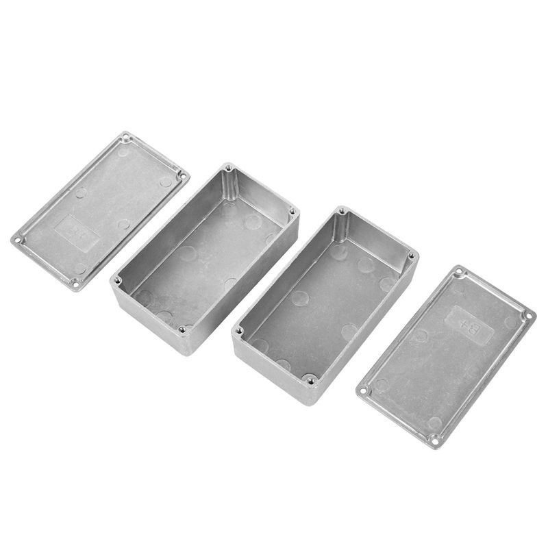 2Pcs 125B/1590N1 Aluminum Case Guitar Stompbox & Pedal Enclosure & 1 Pcs Stomp Box Effects 1590A Style Pedal Enclosure