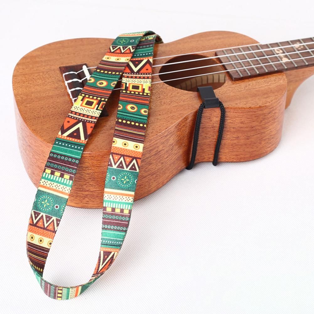 Ethnic Style Ukulele Strap Thermal Transfer Ribbon Guitar Belt Instrument Guitar Accessories