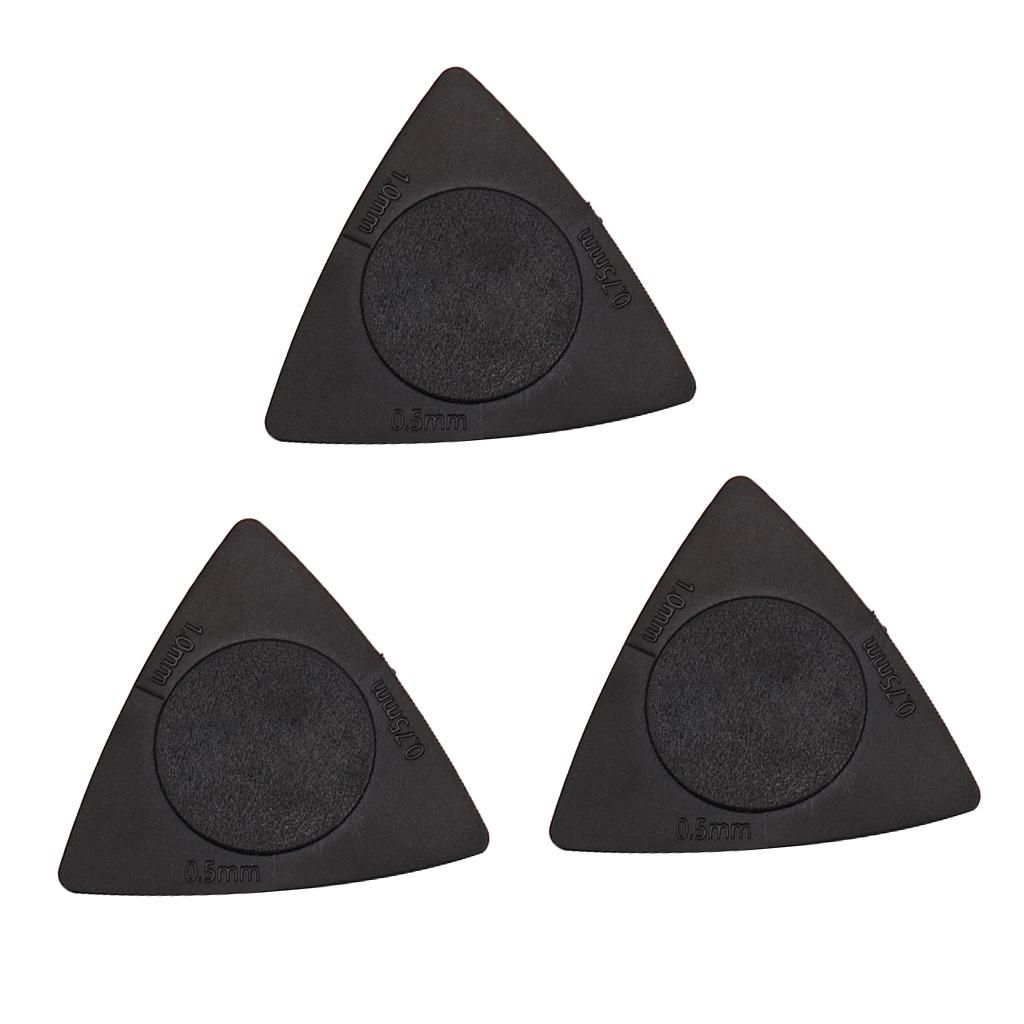 3pcs Guitar Picks Plectrums 3 Thickness Assorted for Guitar Accessory Black
