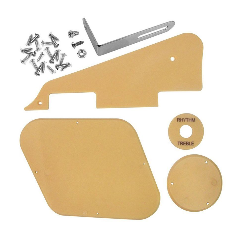 Harmony 1set Cream Pickguard /Cavity /Switch Covers/Pickup Selector Plate /Bracket/Screws for LP Style Guitar Replacement