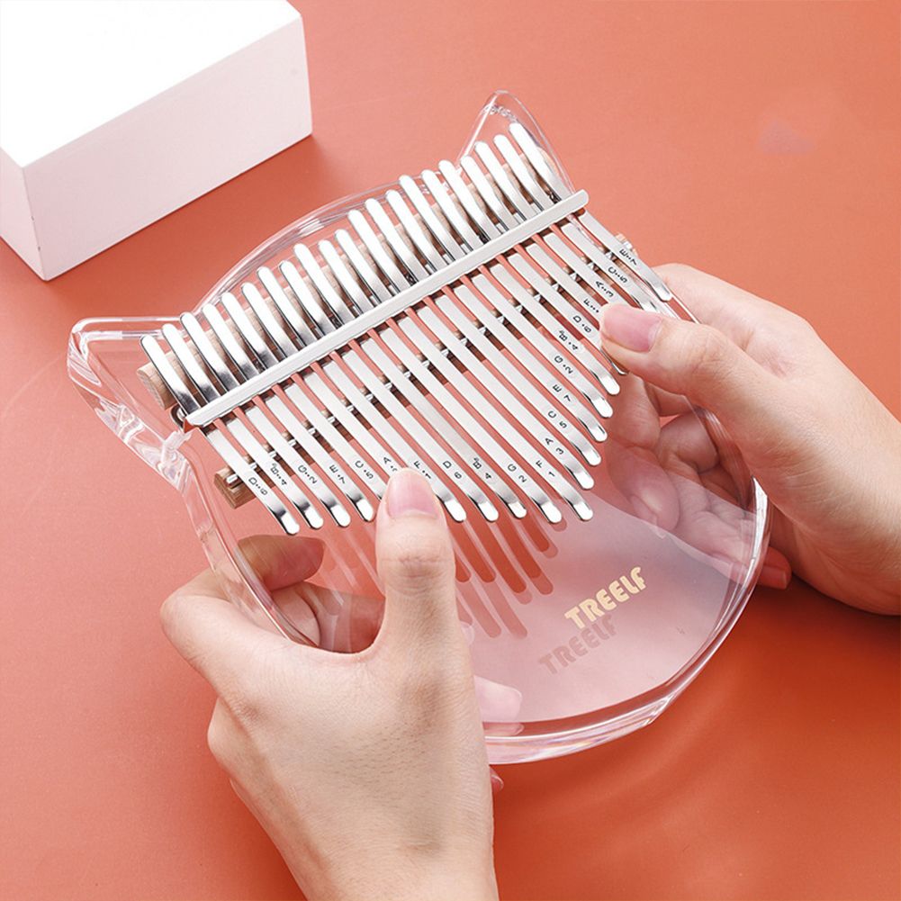 Portable Crystal Thumb Piano Beautiful Transparent Plate Kalimba Musical Instrument
