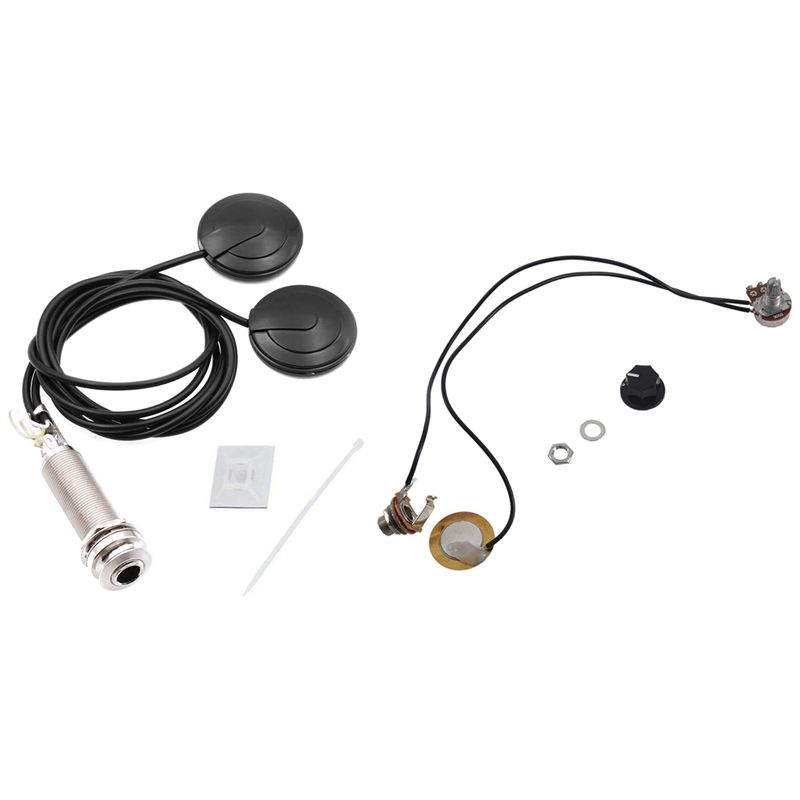 27MM Guitar Pickup Piezo Transducer Prewired Amplifier with Guitar Pickups Acoustic Electric Piezo Transducer Contact