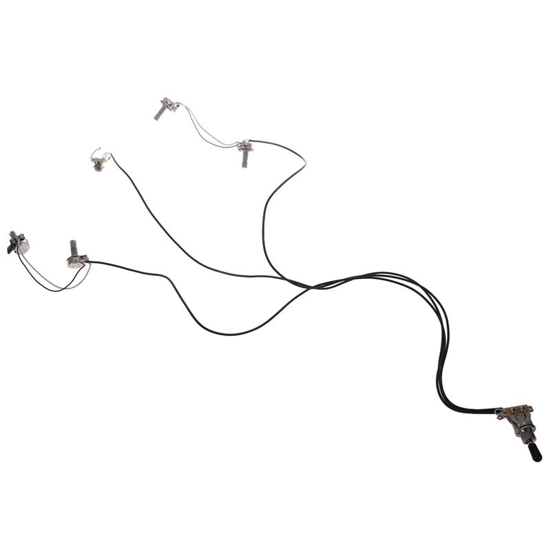 2X Electric Guitar Parts Wiring Harness 2V1T 500K Pots Tone 3 Way Toggle Switch