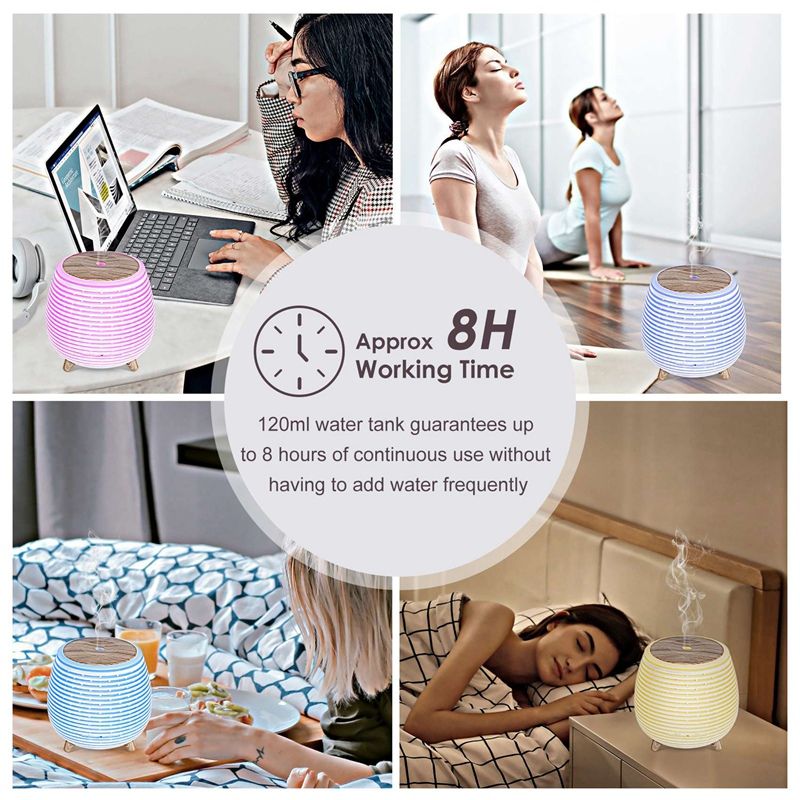 Aroma Diffuser,Mini Essential Oil Atomiser Humidifier with Adjustable