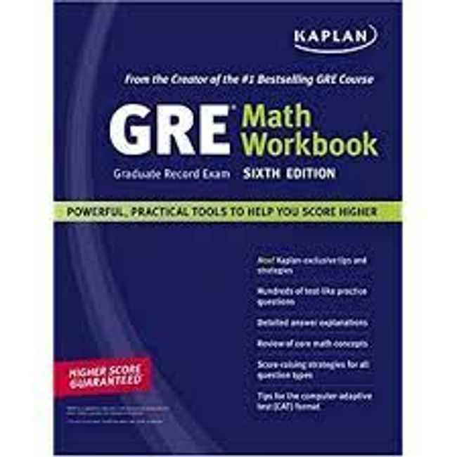 Kaplan GRE Exam Math Workbook (Kaplan GRE Math Workbook) 6th Edition by Susan Kaplan (White Print)