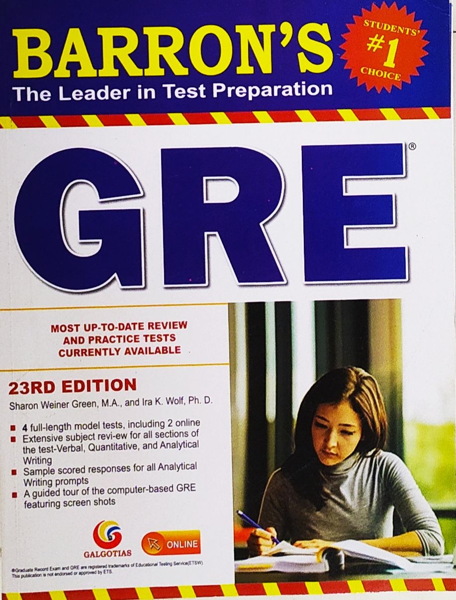 Barrons the leader in test preparation GRE