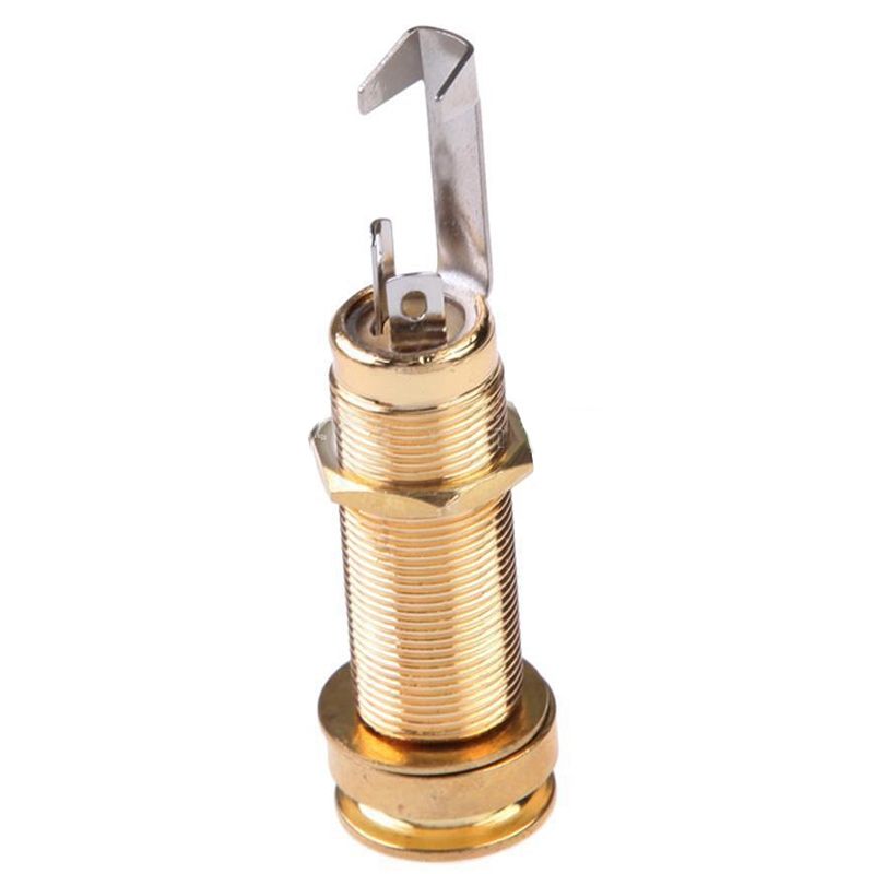 1/4 inch Mono Input Output Stereo Barrel Jack Plug Socket For Bass Electric Guitar