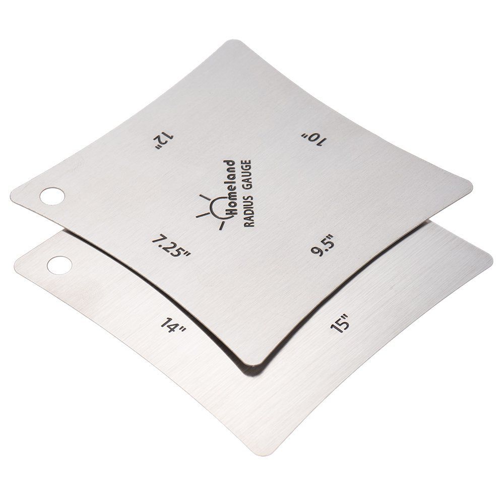 Durable 2pcs Guitar Fingerboard Fretboard Saddle Nut Radius Gauge Measuring Stainless Steel Tool