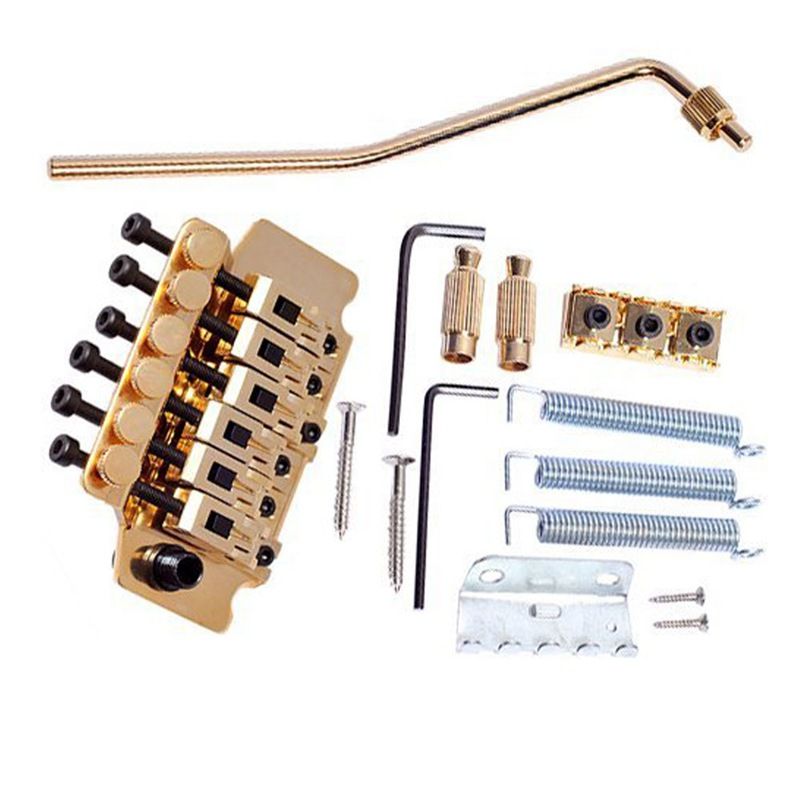 1 package Gold Guitar Tremolo Bridge Parts System