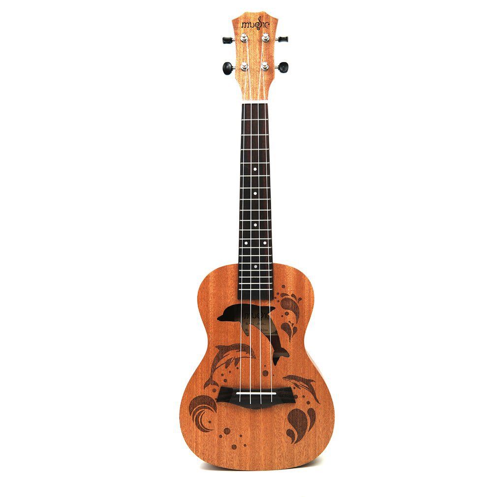 Soprano Ukulele Uke Hawaii Guitar Sapele 4 Strings Wood Musical Instrument Wood Color 21 Inch
