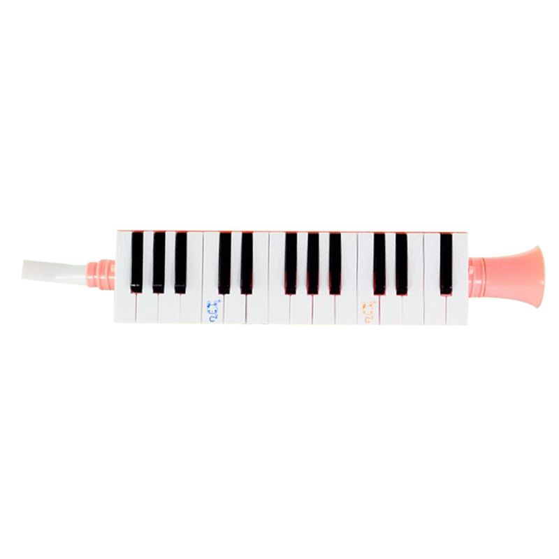 Qi Mei 27Key Piano Keyd Instrument Harmonica Melodic Musical Instrument for Children (Pink)