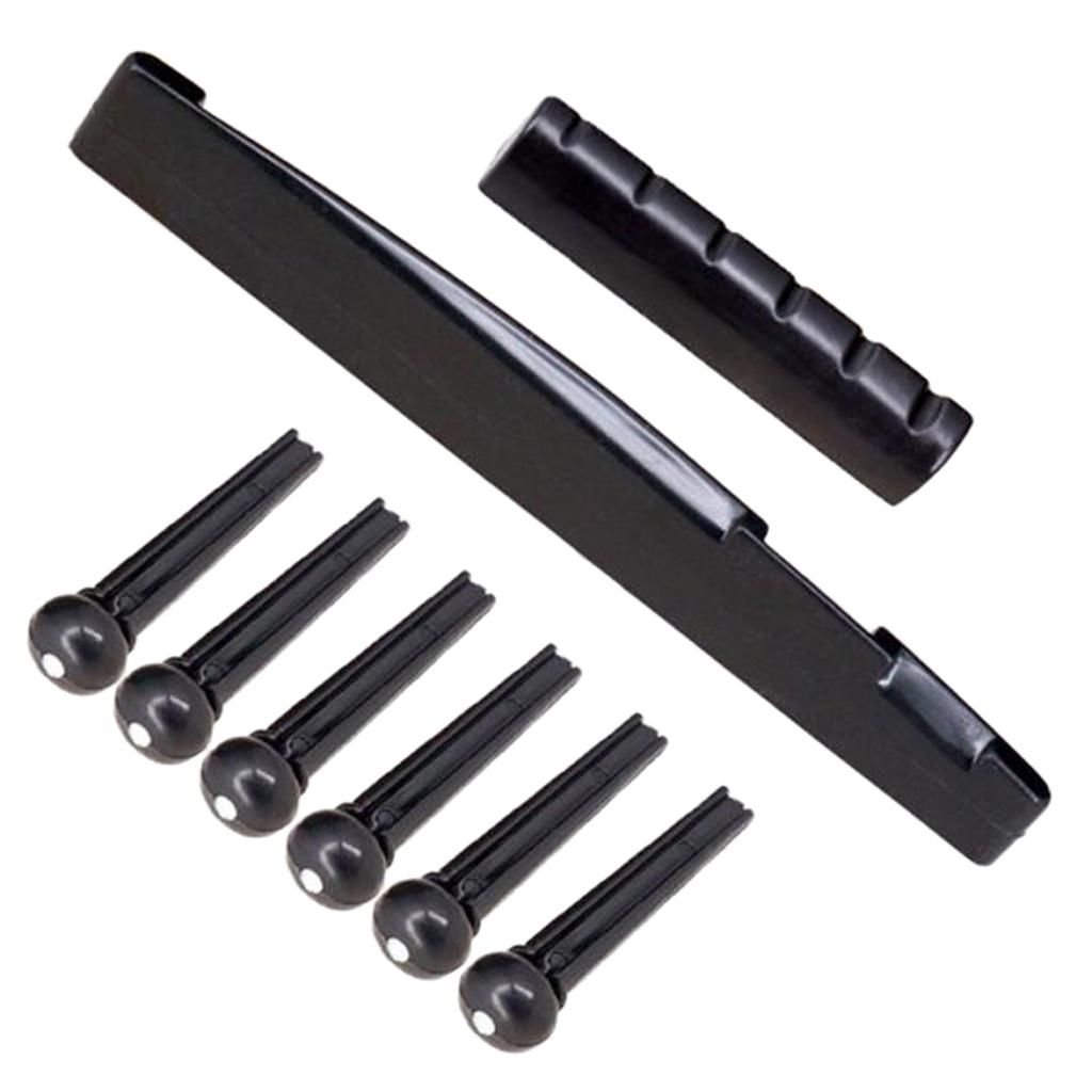 5xSet of Guitar Bridge Pins Saddle Nut for Acoustic Guitar Accessories