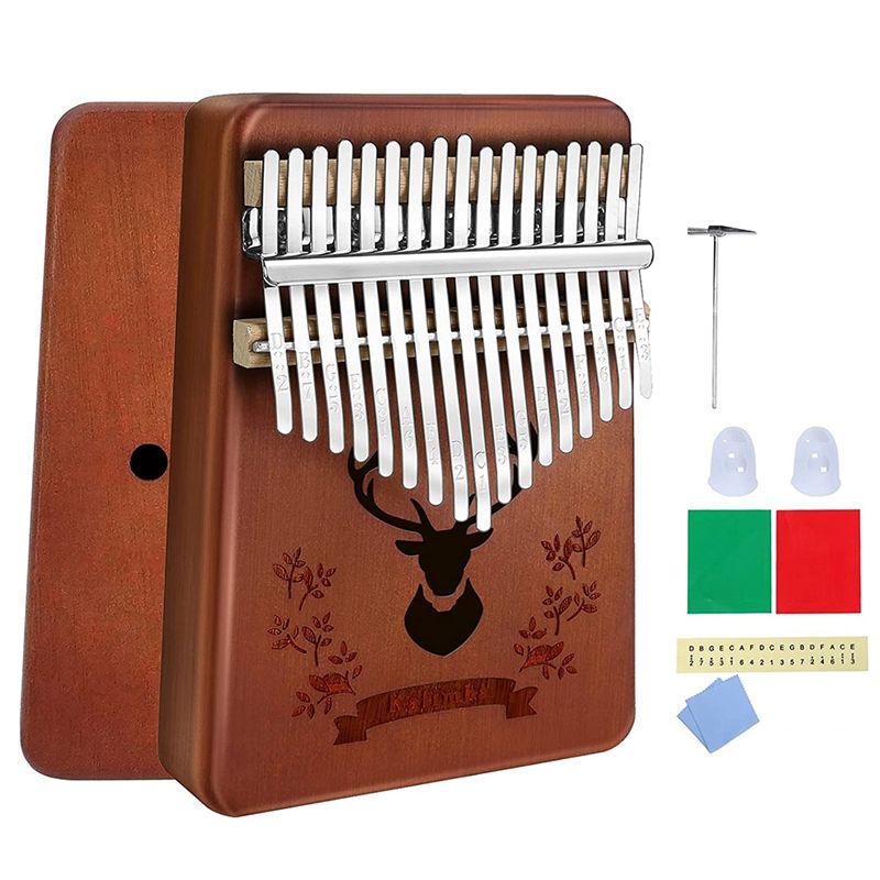 Kalimba Thumb Piano 17 Keys,Finger Piano Portable Hand Piano Musical Instrument Kit for Kids Adult Beginners