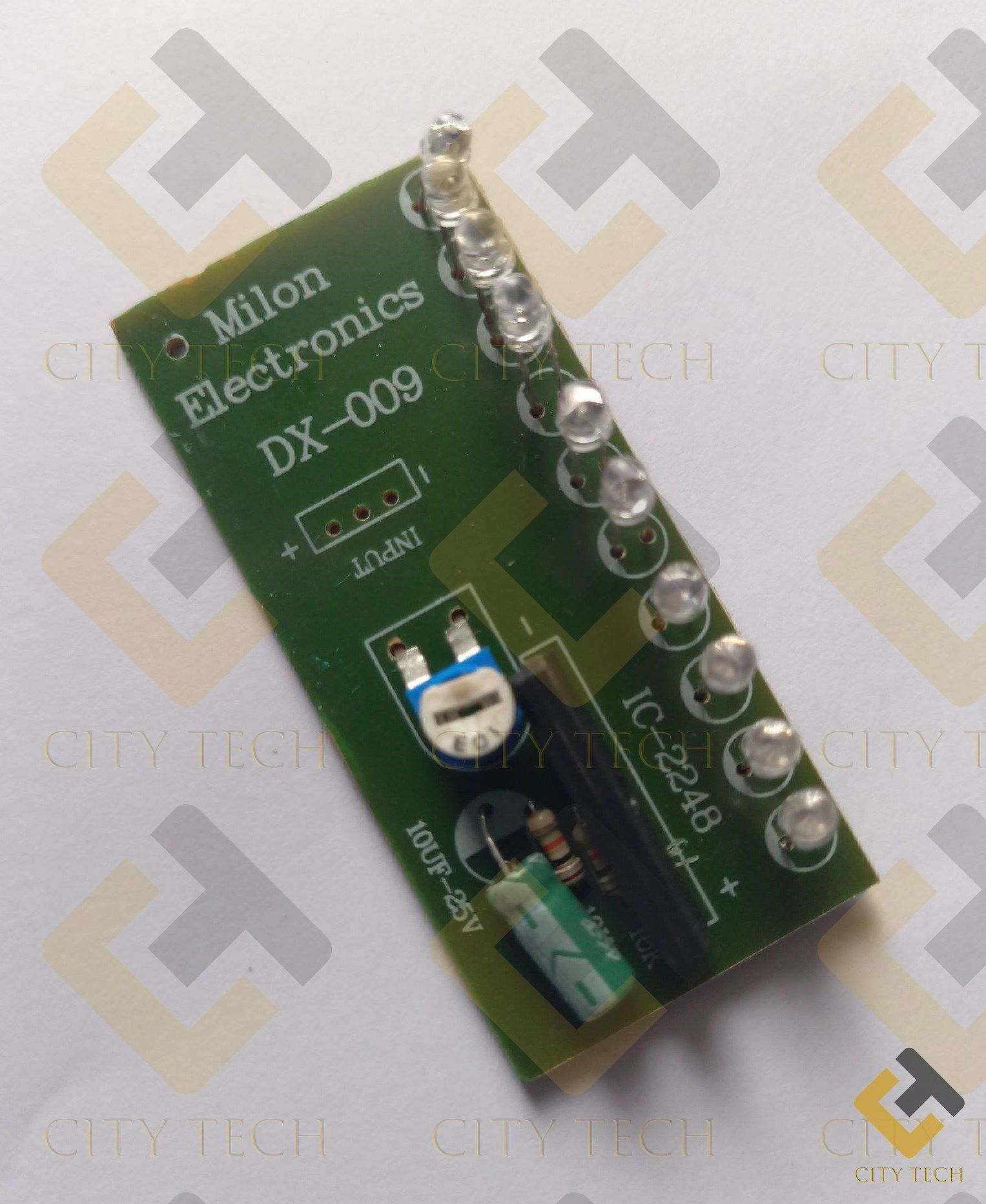 Music Equalizer Indicator With 10 Transparent LED 4 Green 6 Red