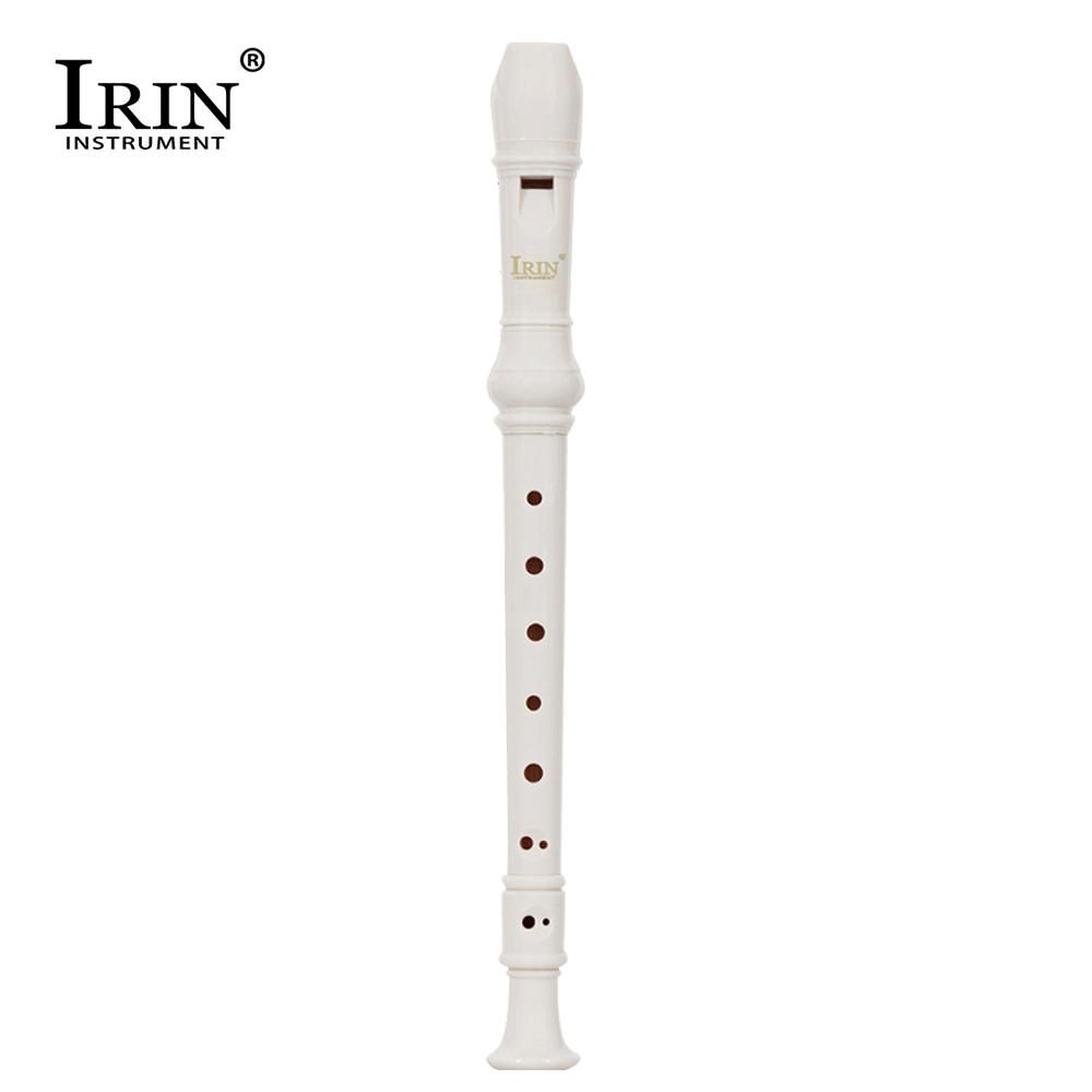 IRIN ABS Alto Recorder 8 Hole Baroque Style Recorders Instrument Detachable with Finger Rest and Carrying Bag Classroom Wind Musical Instruments White