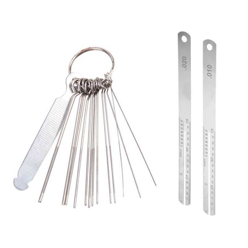 2 Set Accessories:1 Set Nut Bridge Pin Hole Slot File Kit & 1 Set Guitar Fret Puller Fretboard Fingerboard Repair Tool