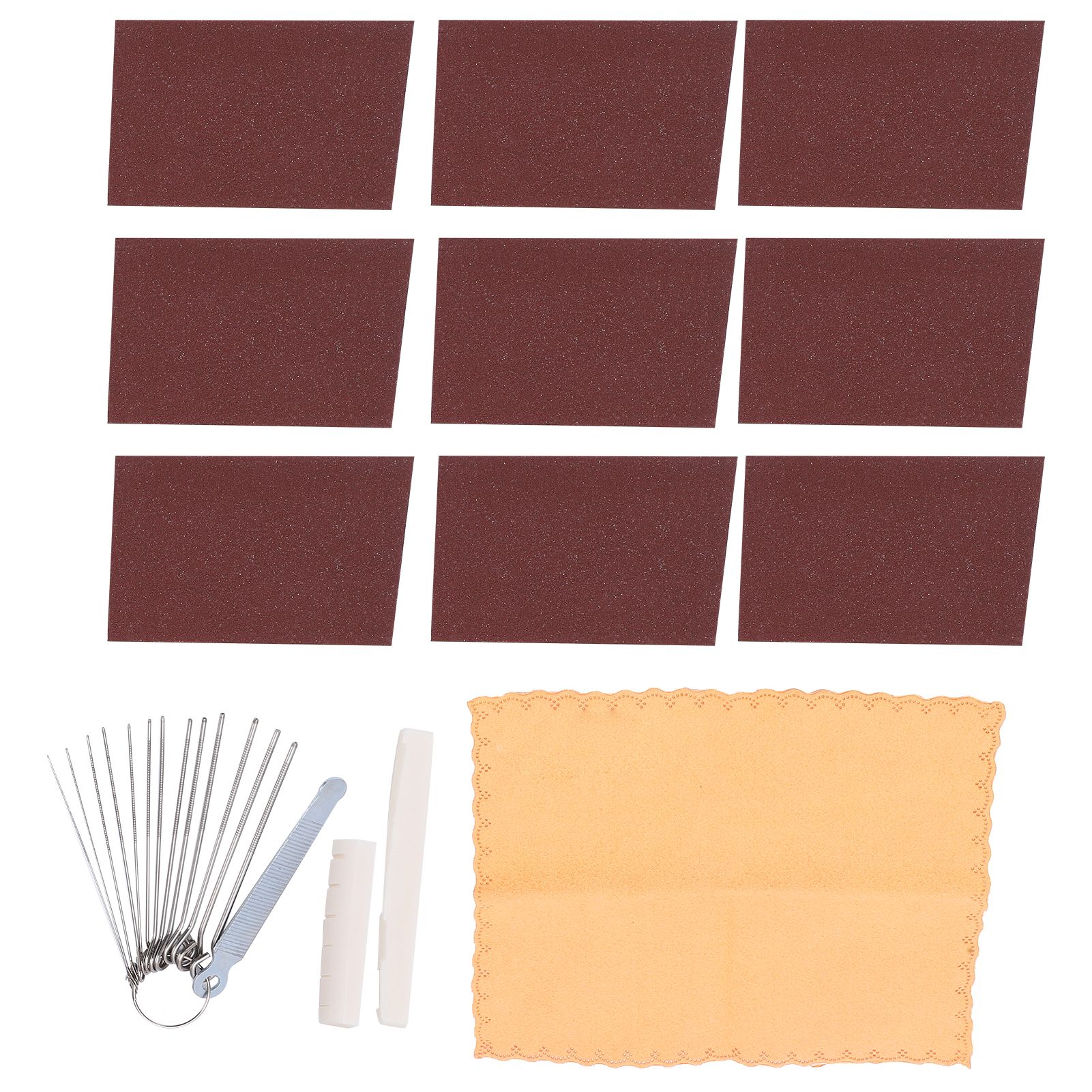 Guitar Polishing Sandpaper Set Anti‑Rust Nut Saddle For Instrument Maintenance
