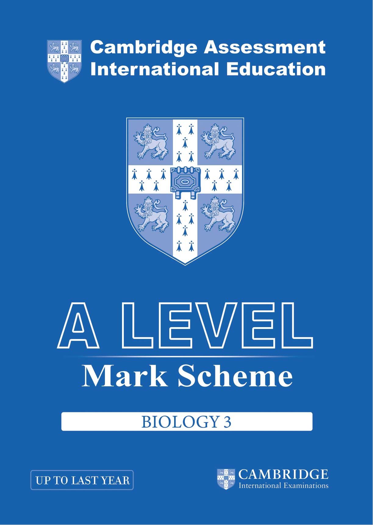 Cambridge International AS Level Biology Paper 3 Mark Scheme