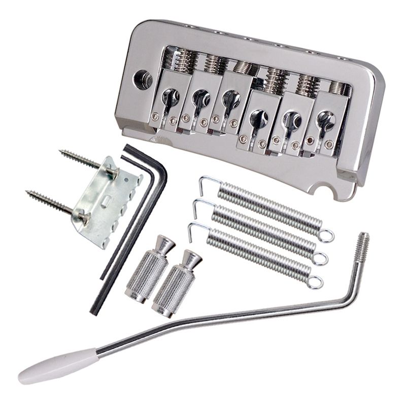 1 Set Saddle Hardtail Top Load Electric Guitar Bridge Zinc Alloy Iron Musical Instruments Accessories