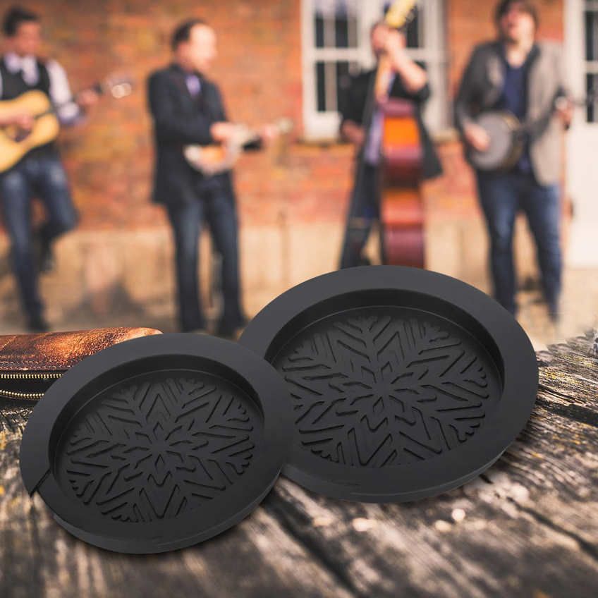Bl k Elastic Rubber Guitar Sound Hole Cover Block for oustic Classic