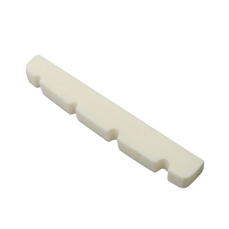 Pre-slotted Flat Bottom Bone Bass Nut for 4 String Fender PB JB Precision Bass Jazz Bass, 38x3.5x5/4.5mm