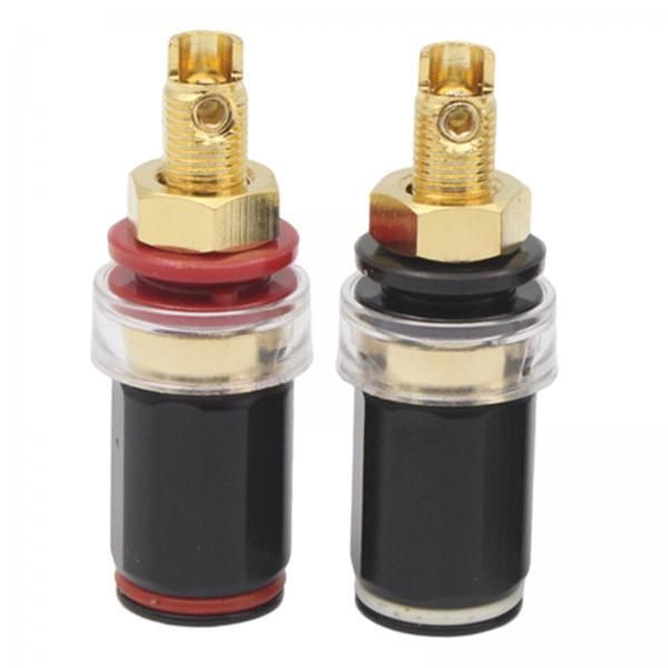 2x1 pair Pure Copper Amplifier Speaker Terminal Binding Post gold plating