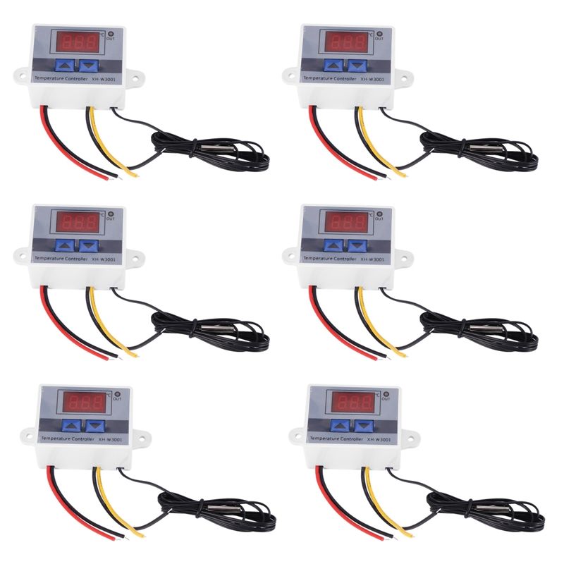 6X 220V Digital LED Temperature Controller 10A Thermostat Control Switch Probe