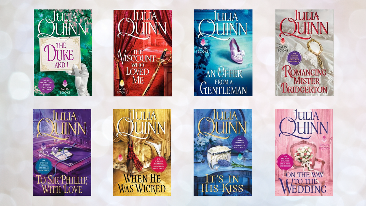 Julia Quinn Bridgerton Family Series 1- 8 Books Collection Set by Julia Quinn (White Print)