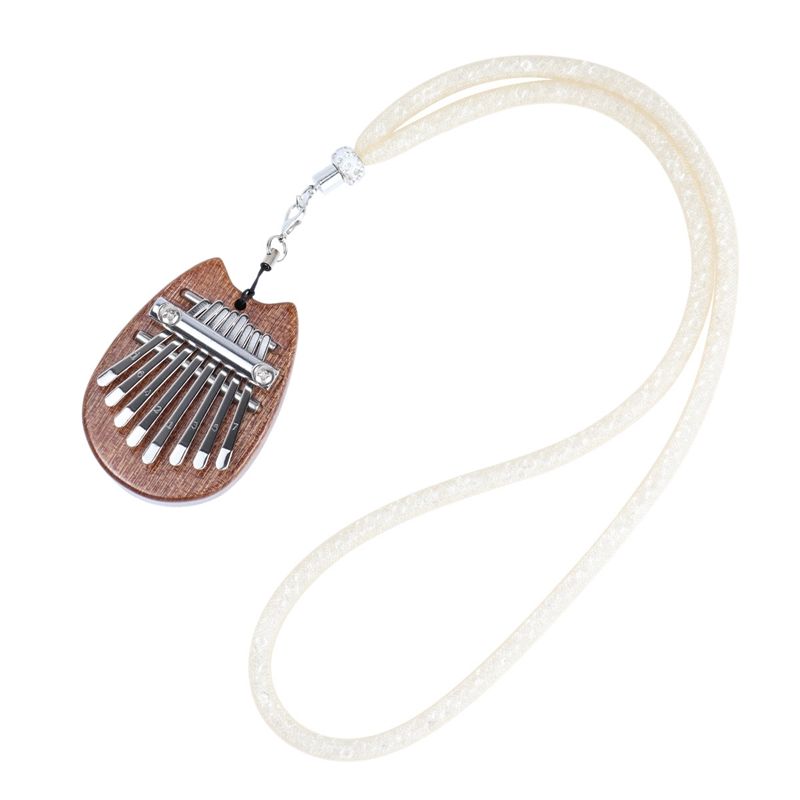 8 Key Mini Kalimba Finger Thumb Piano Marimba with Pendant Musical Accessory