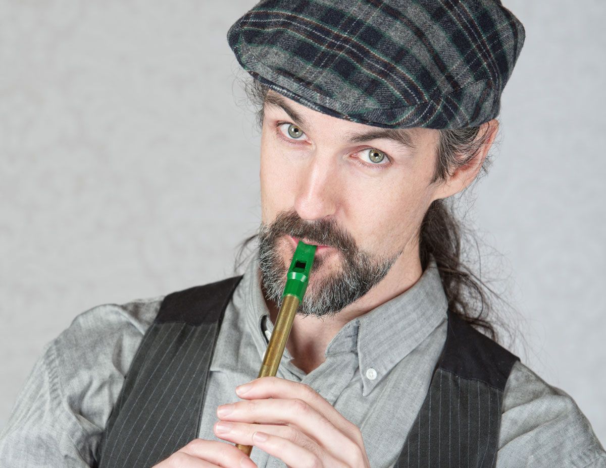 Feadóg Brass D Whistle- Made in Ireland