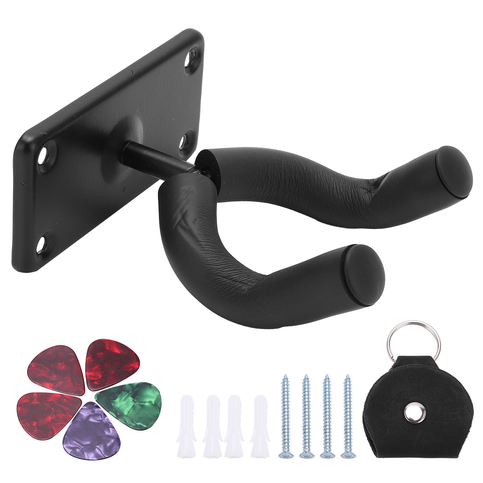 Guitar Hook Wall Mount Holder For Violin Erhu Ukulele W/Picks Installation Acces
