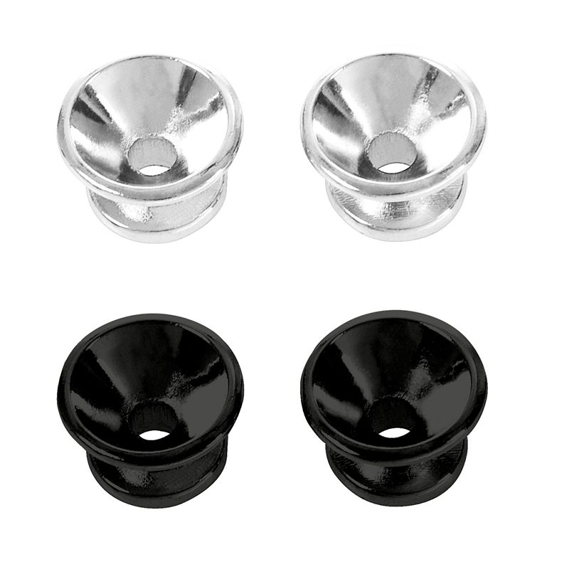 4 x Electric Acoustic Guitar Bass Strap Button Screw Lock Pins Pegs Pads HotColor:Silver & Black