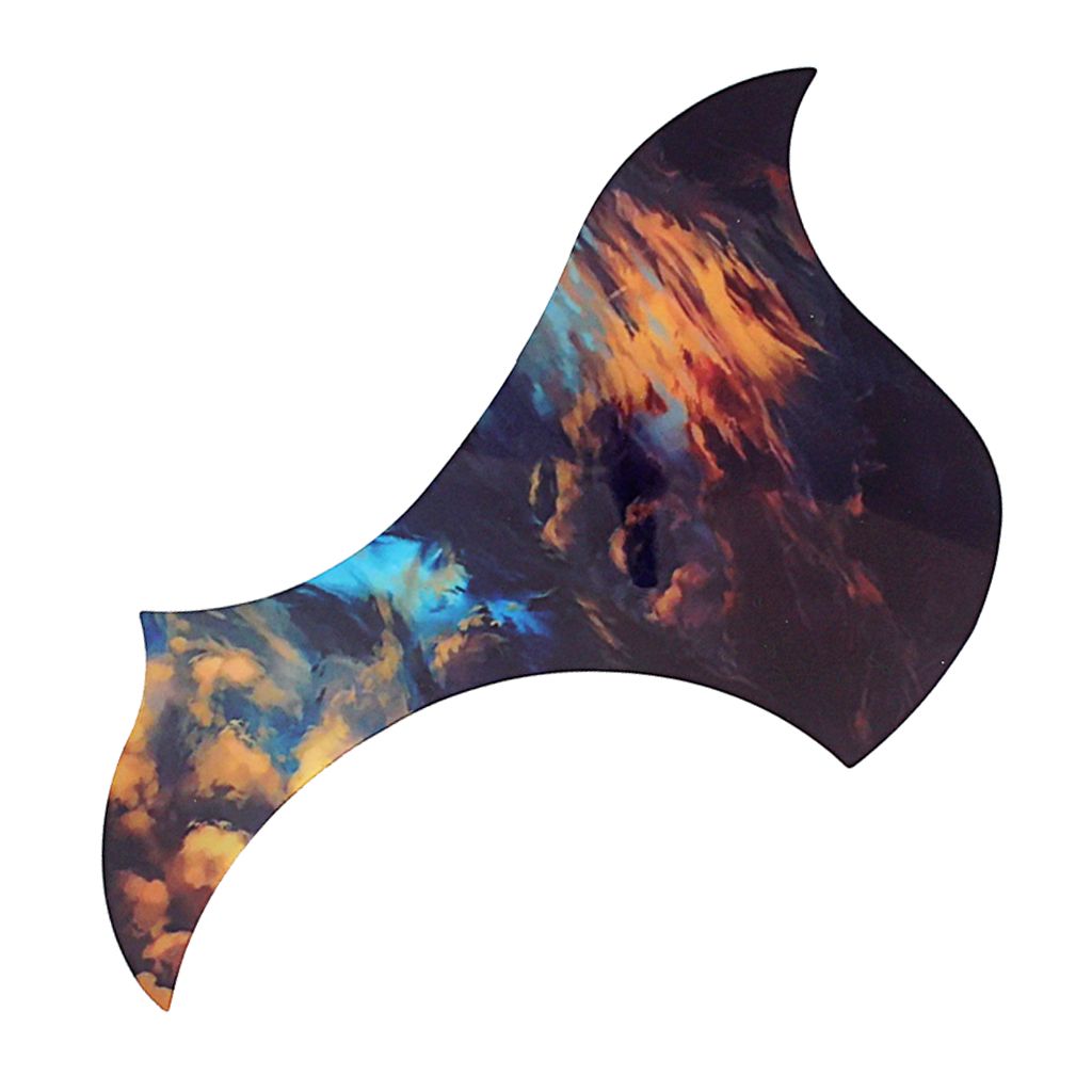 1pc Acoustic Guitar Pickguard Self-adhesive Scratch Plate Guard Parts Cloud