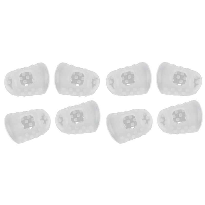 8 Pcs Soft Silicone Guitar Thumb Finger Picks Protector Fingertips, 4 Pcs (Transparent M) & 4 Pcs (Transparent L)