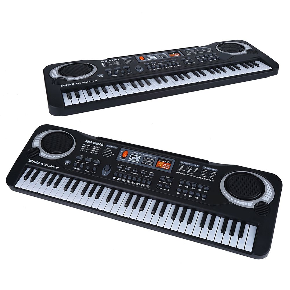 Electric Piano 61-Key Digital Key Board Musical Instruments Kids Toy with Microphone