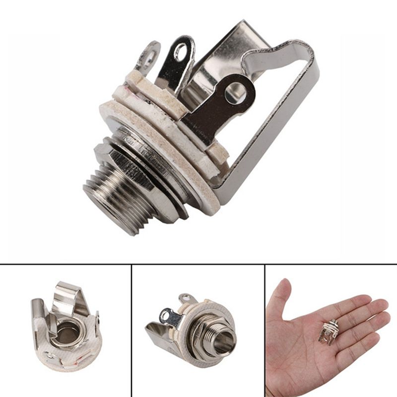 Two-Channel Audio Cable Connector With A Switch 6.5 Female For Guitar