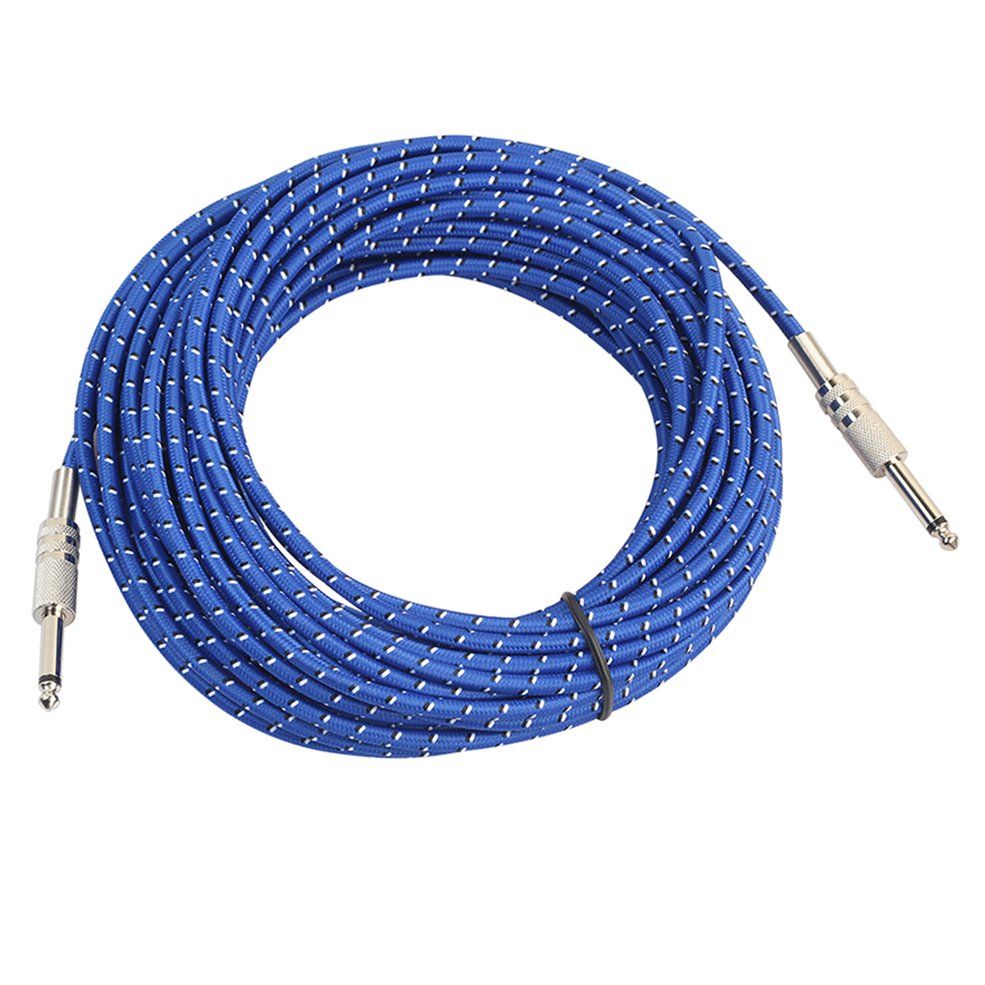 Male To Male Mono Electric Guitar Line Blue Professional Data Transmission-blue 20m