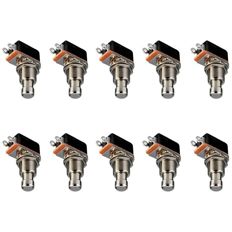 Guitar Effects Pedal Box Momentary SPST Button Stomp Foot Switch Push Button Pack of 10