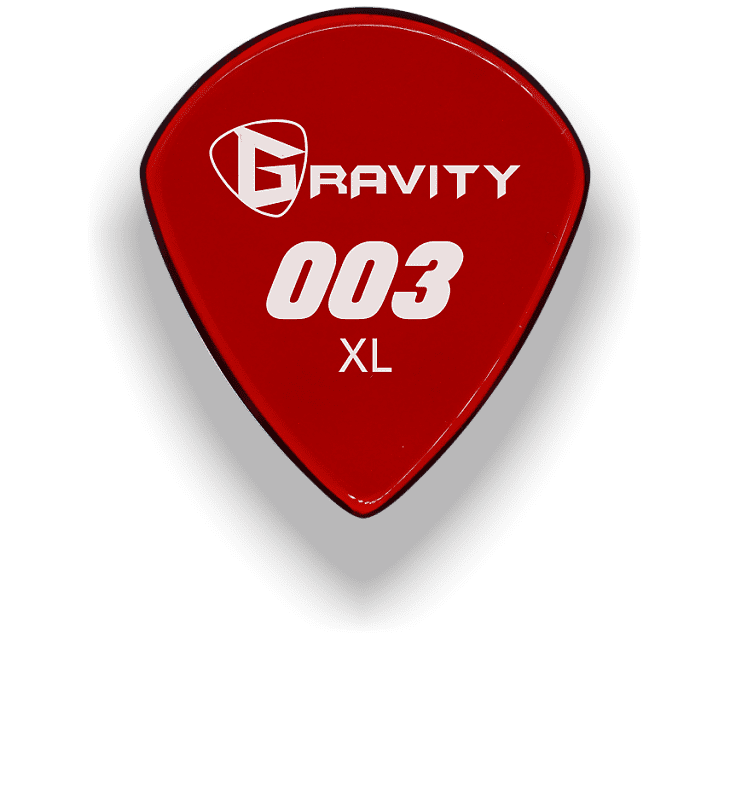 Gravity Pick G003XP 003, Jazz 3 XL, 1.5mm, Polished, Red Handcrafted Acrylic Guitar/Bass Pick, J3 XL JP, 1.5mm Thickness
