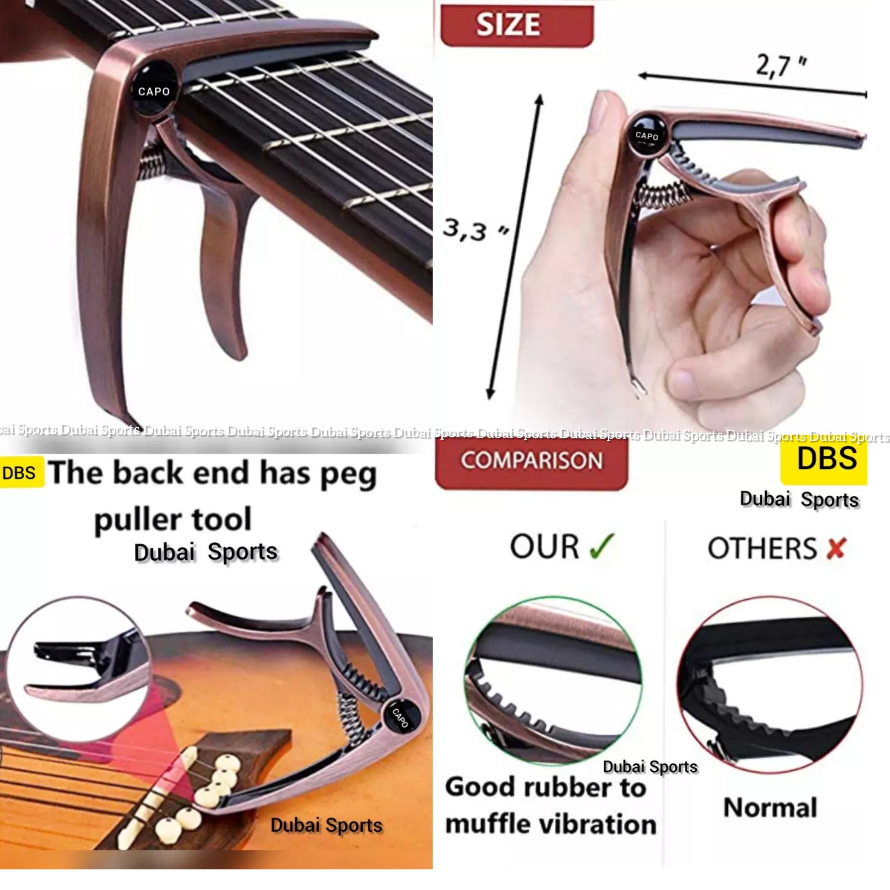 Professional Capo full Allomineaum /Zinc Alloy metal Capo for Acostic and Electric guitar