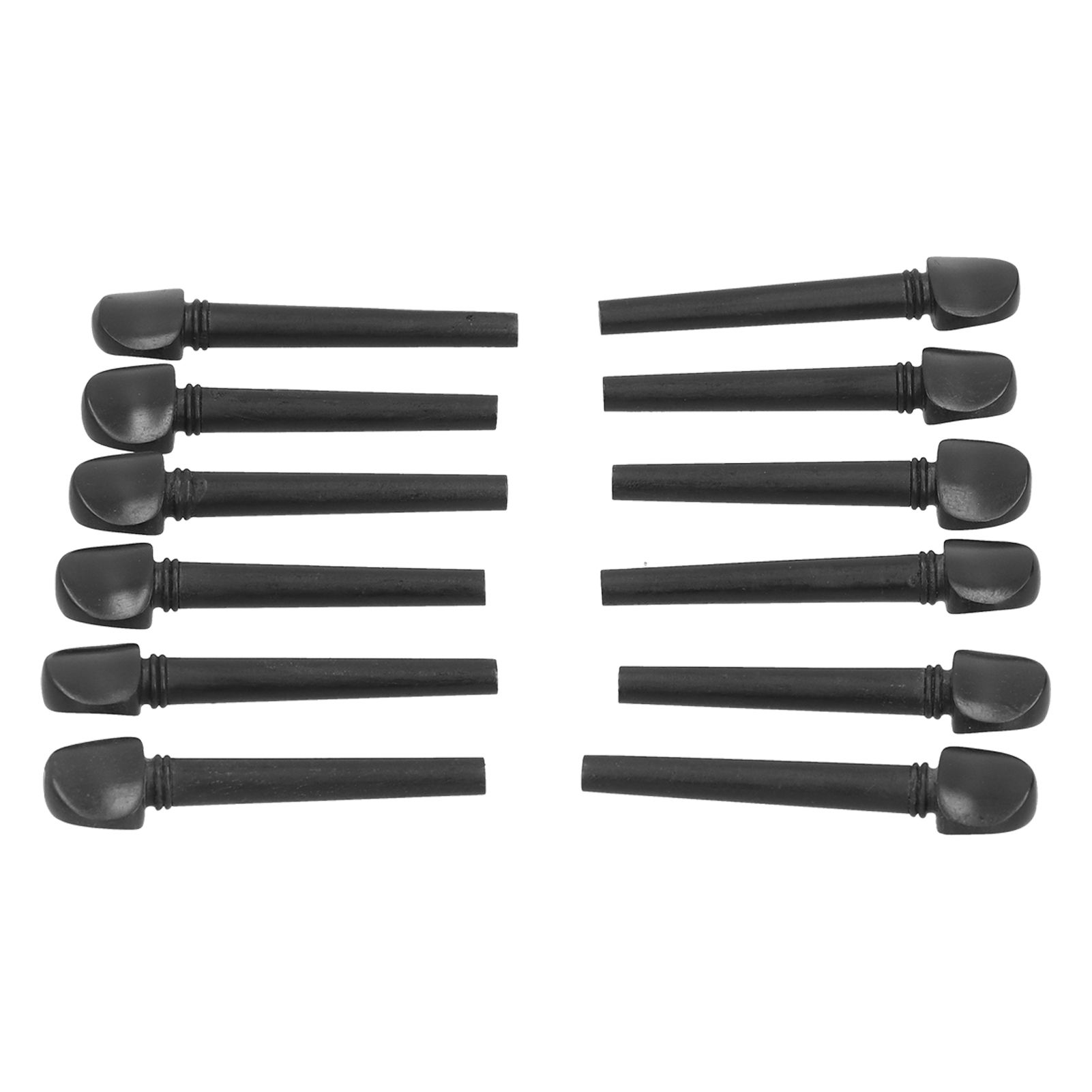 12Pc 8.7cm Ebony Peg Set Wooden Tuning Replace w/ Fisheye for Oud Violin Fiddle