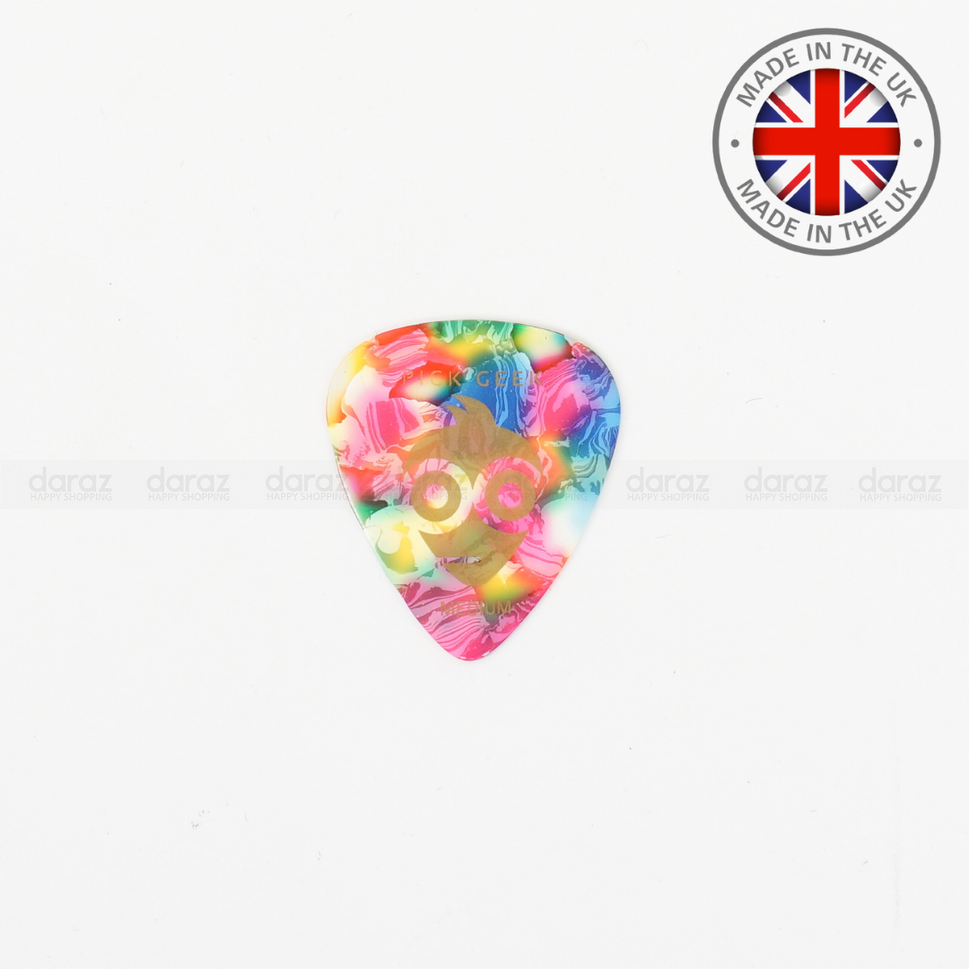 Pick Geek Origin Guitar Picks Medium (0.71mm) Multi Color Cool Custom Guitar Picks For Electric, Acoustic, or Bass Guitar